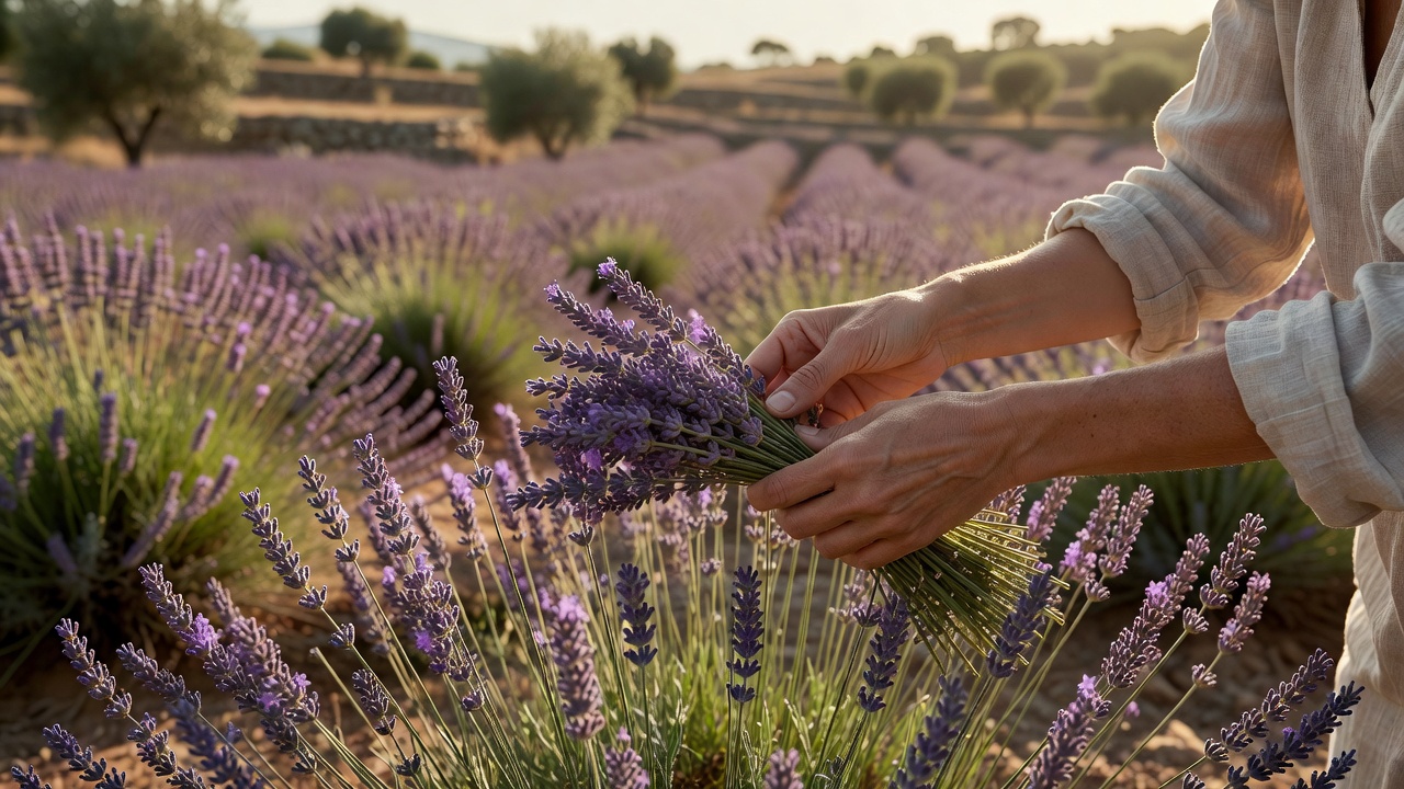 Recolección de lavanda